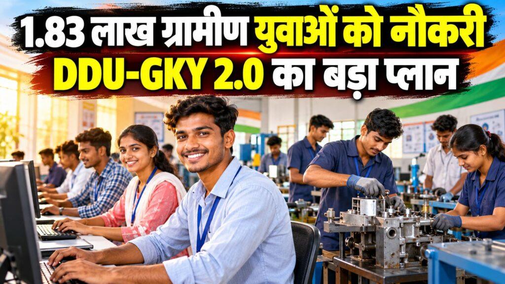 DDU-GKY 2.0: 1.83 लाख ग्रामीण युवाओं को नौकरी का लक्ष्य