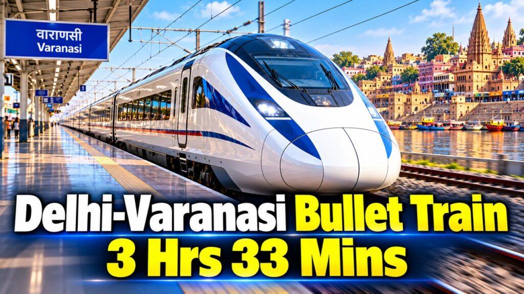 Delhi-Varanasi Bullet Train 3 Hrs 33 Mins