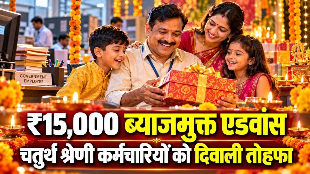 हरियाणा फेस्टिवल एडवांस 2026 — चतुर्थ श्रेणी कर्मचारियों को 15000 रुपये ब्याजमुक्त एडवांस