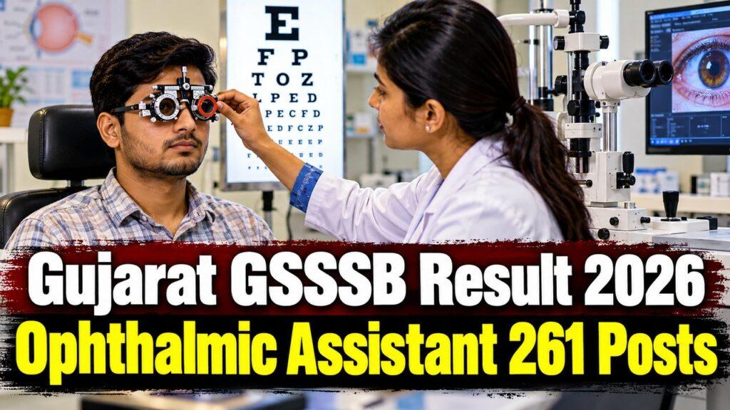 Gujarat GSSSB Result 2026 Ophthalmic Assistant 261 Posts