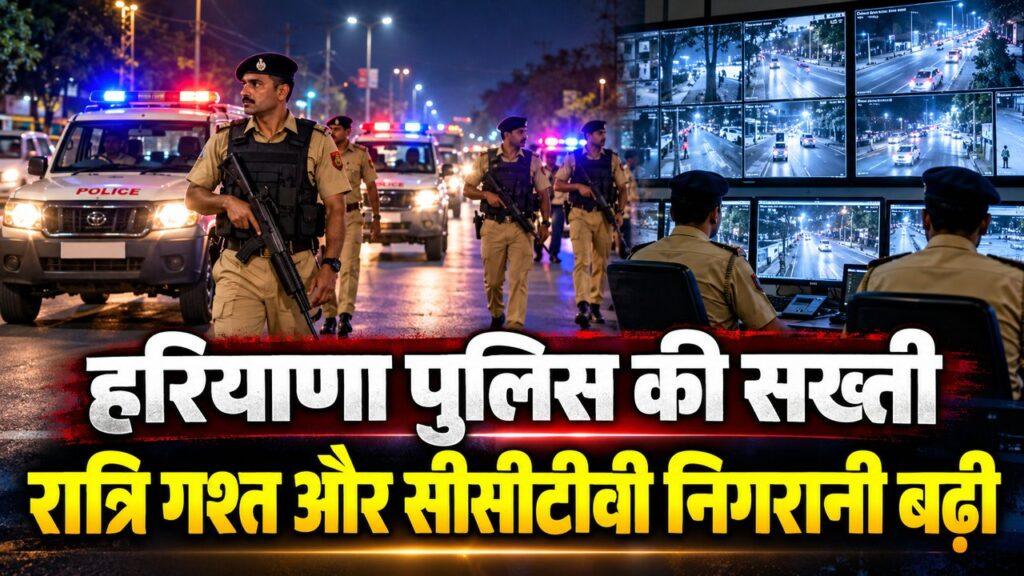 हरियाणा डीजीपी रात्रि गश्त सीसीटीवी निगरानी