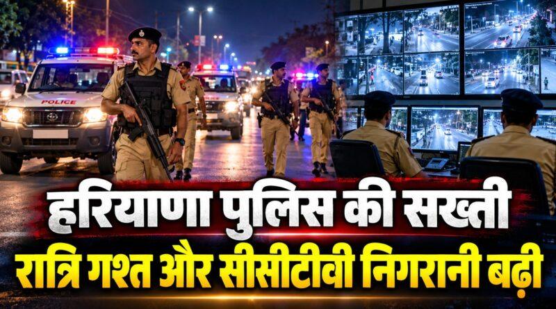 हरियाणा डीजीपी रात्रि गश्त सीसीटीवी निगरानी