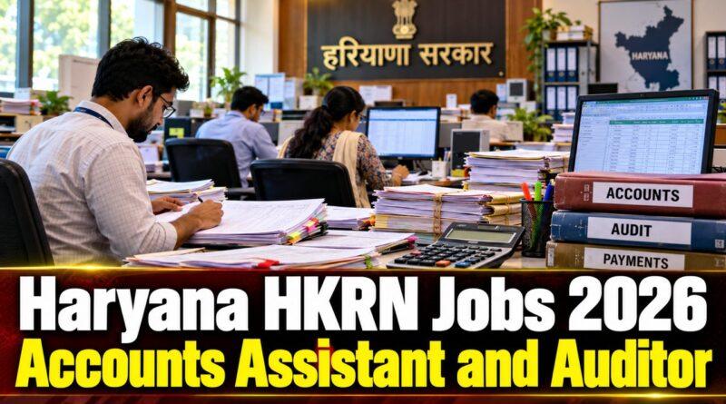 Haryana HKRN Jobs 2026 Accounts Assistant and Auditor