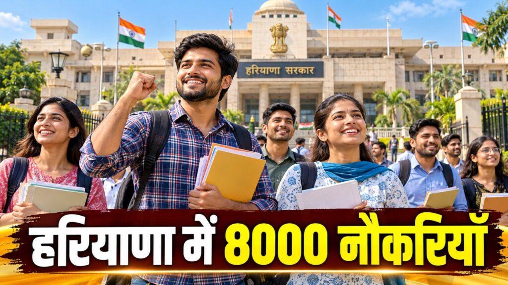 हरियाणा में 8000 नौकरियाँ