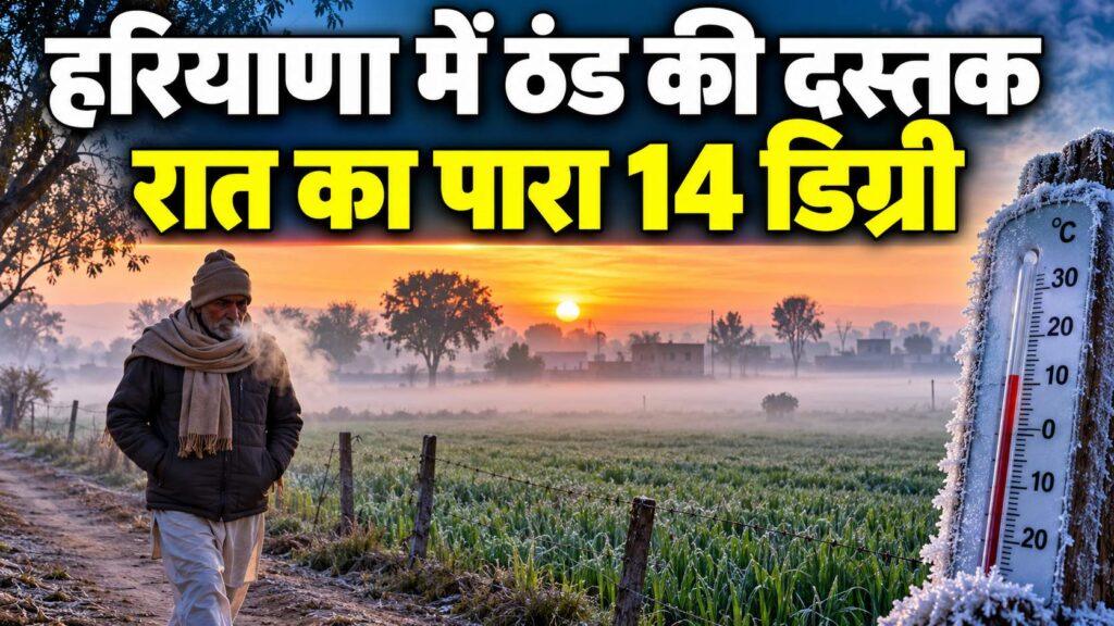 हरियाणा में ठंड की दस्तक: रात का पारा 14 डिग्री