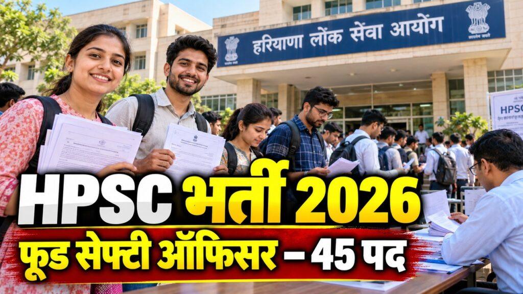 HPSC फूड सेफ्टी ऑफिसर भर्ती 2026 — 45 पद