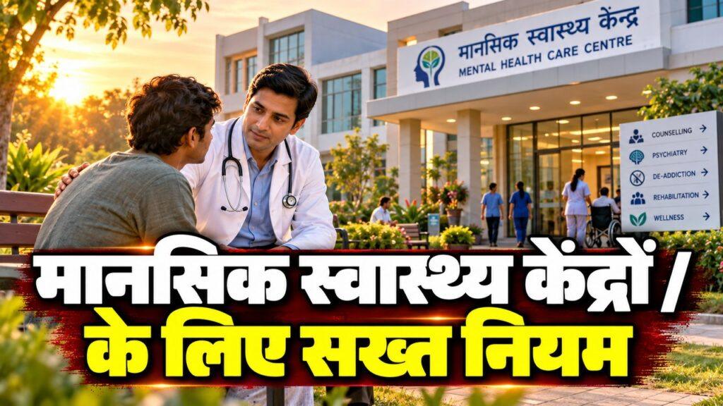 मानसिक स्वास्थ्य केंद्रों के लिए सख्त नियम