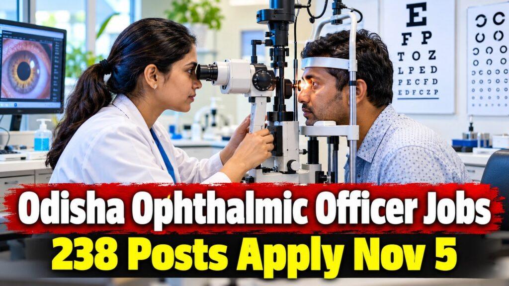 Odisha Ophthalmic Officer Jobs 238 Posts Apply Nov 5