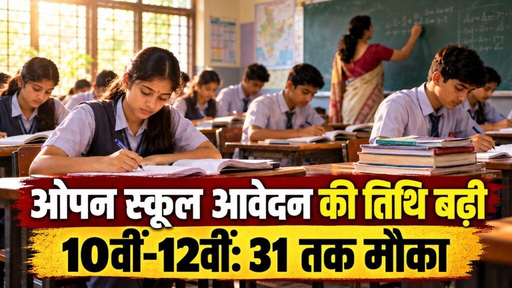हरियाणा ओपन स्कूल आवेदन की अंतिम तिथि 31 अक्टूबर तक बढ़ी