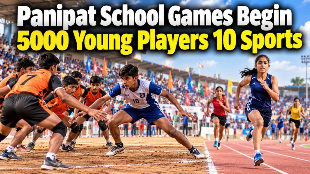 Haryana Panipat state school games 5000 players
