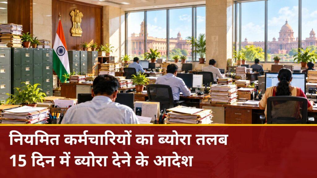 नियमित कर्मचारियों का ब्योरा तलब — 15 दिन में ब्योरा देने के आदेश