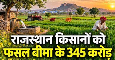 राजस्थान फसल बीमा 345 करोड़