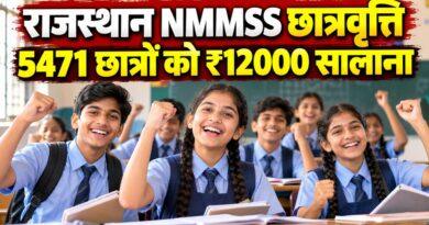 राजस्थान NMMSS छात्रवृत्ति