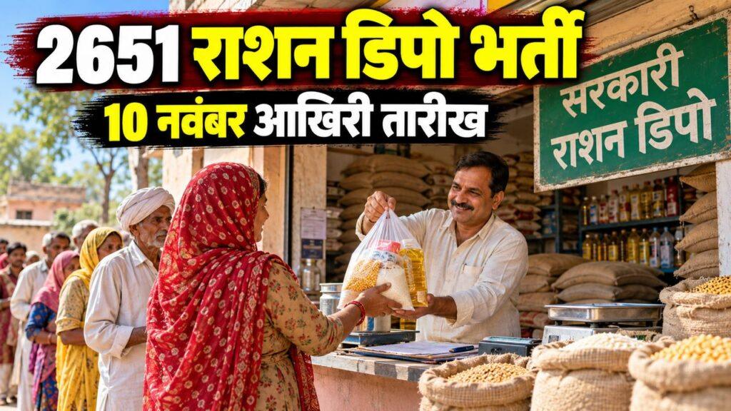 2651 राशन डिपो भर्ती — 10 नवंबर आखिरी तारीख