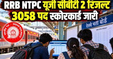 RRB NTPC यूजी सीबीटी 2 रिजल्ट 3058 पद स्कोरकार्ड जारी