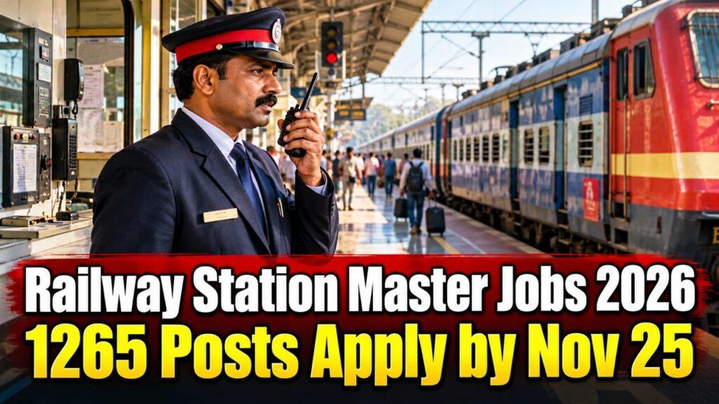 India RRB Station Master Recruitment 2026 1265 Posts