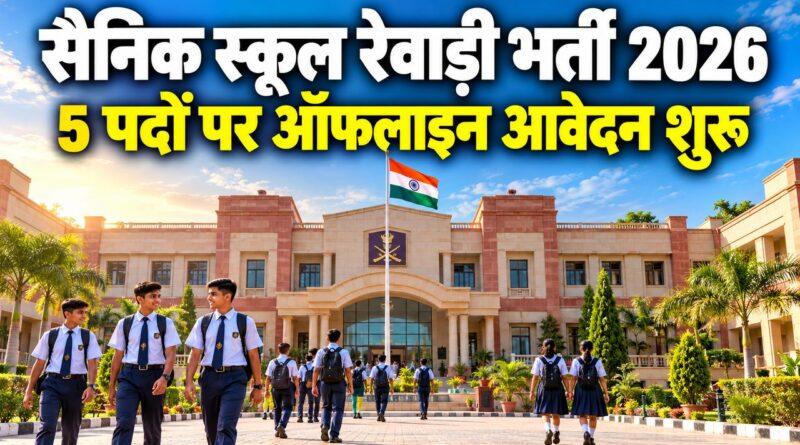 सैनिक स्कूल रेवाड़ी भर्ती 2026
