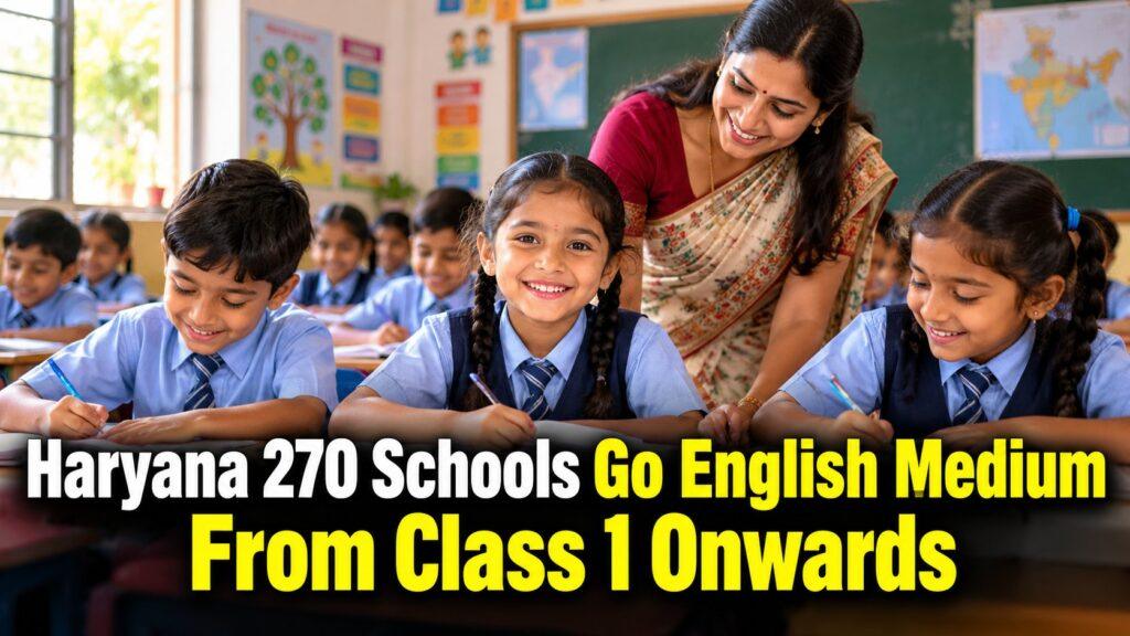Haryana 270 Schools Go English Medium