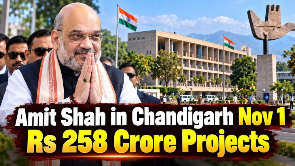 Amit Shah in Chandigarh Nov 1 Rs 258 Crore Projects
