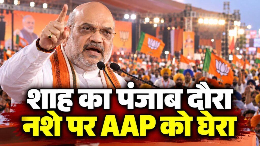 अमित शाह का पंजाब दौरा — नशे पर AAP को घेरा