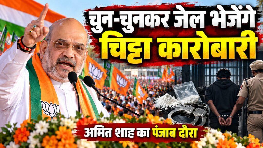 अमित शाह पंजाब दौरा 20 अक्टूबर चिट्टा कारोबारी जेल