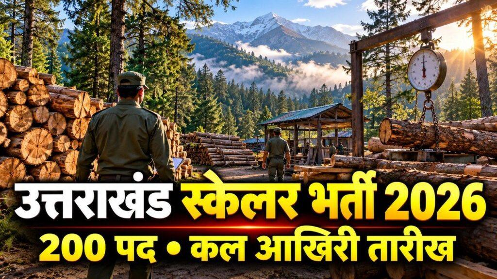 उत्तराखंड UKSSSC स्केलर भर्ती 2026 — 200 पद, कल आखिरी तारीख