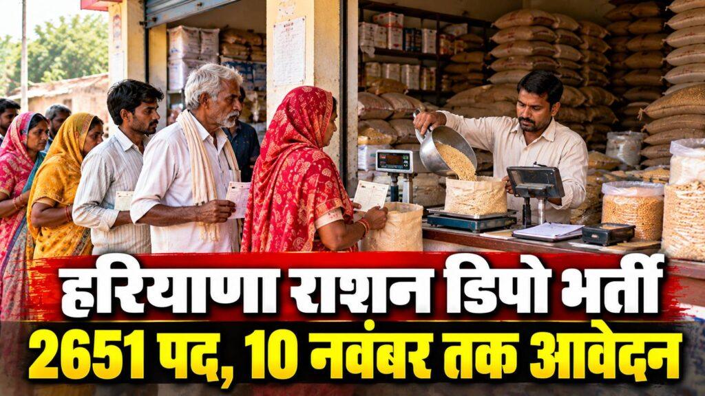 हरियाणा राशन डिपो भर्ती 2026