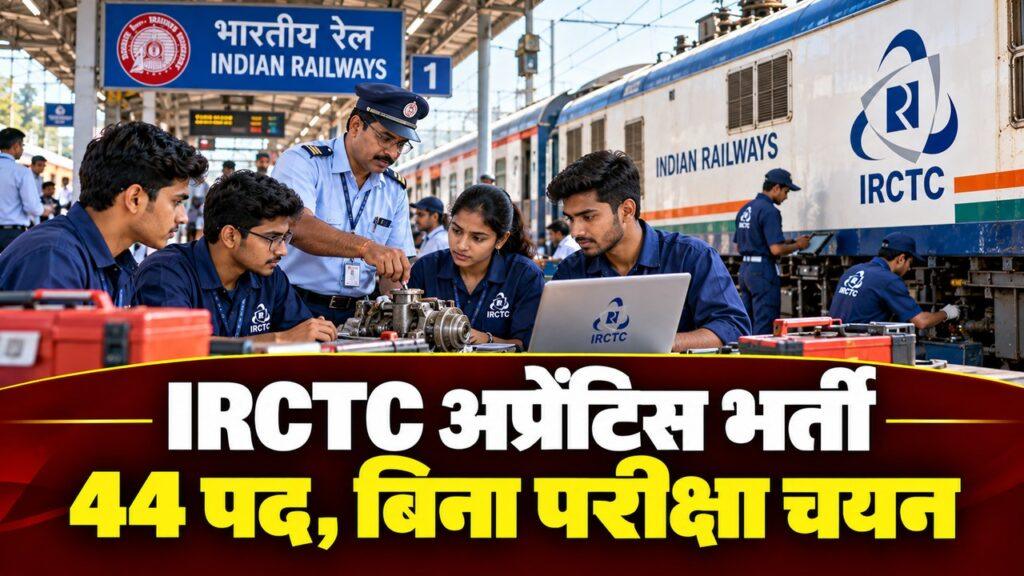 IRCTC में अप्रेंटिस के 44 पदों पर भर्ती