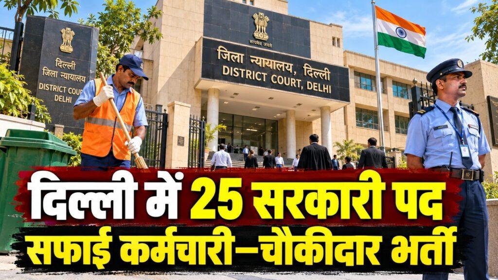 दिल्ली DSSSB सफाई कर्मचारी चौकीदार भर्ती 2026