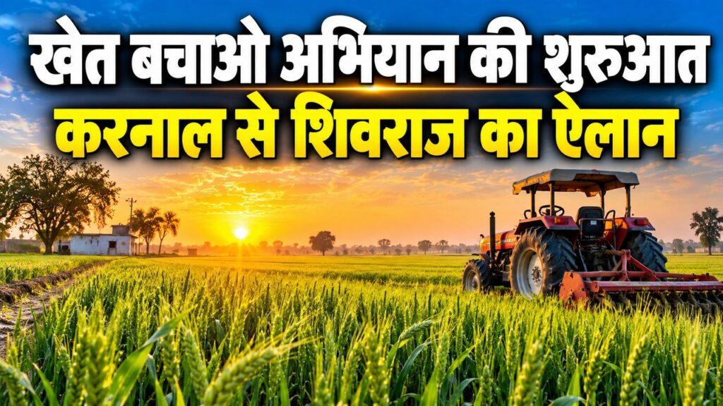 खेत बचाओ अभियान: करनाल से शिवराज सिंह चौहान का ऐलान