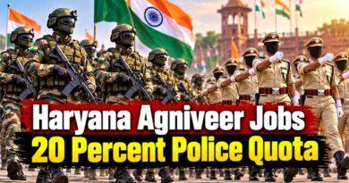Haryana Agniveer Jobs 20 Percent Police Quota