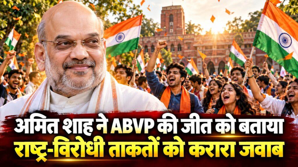 अमित शाह: ओडिशा के 13 विश्वविद्यालयों में ABVP की जीत 'राष्ट्र-विरोधी ताकतों को करारा जवाब'