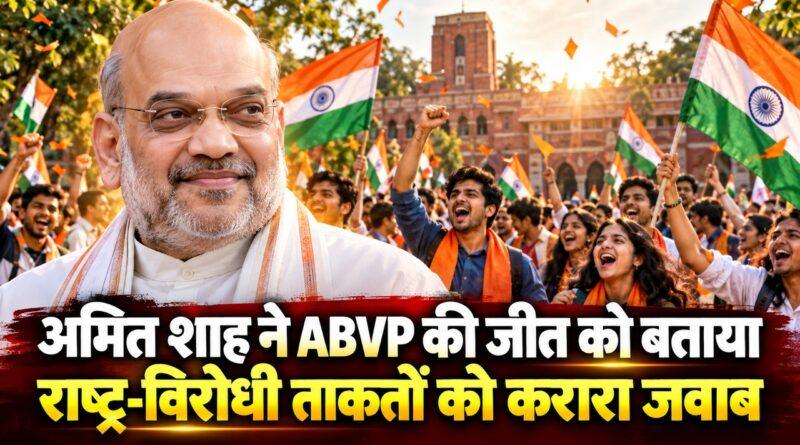 अमित शाह: ओडिशा के 13 विश्वविद्यालयों में ABVP की जीत 'राष्ट्र-विरोधी ताकतों को करारा जवाब'