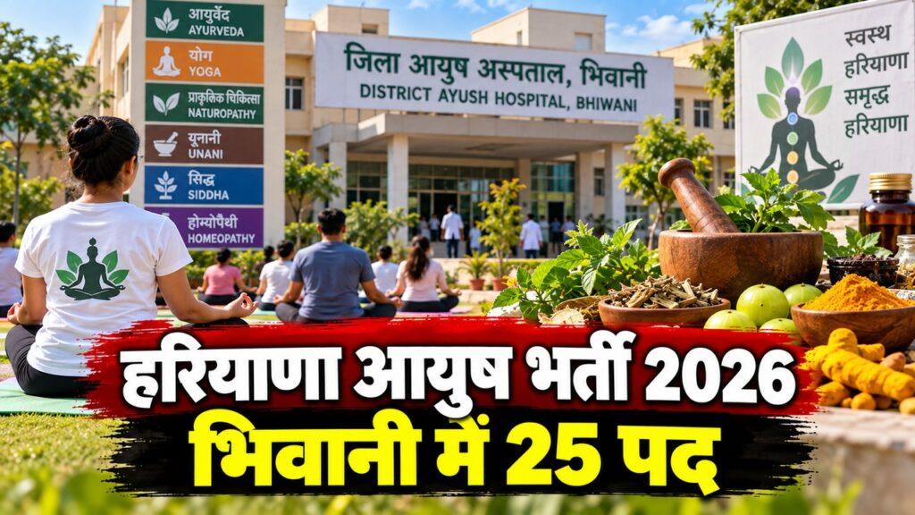 हरियाणा आयुष भर्ती भिवानी 25 पद