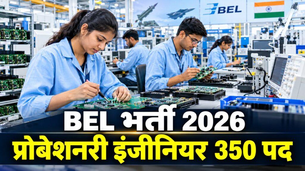 BEL भर्ती 2026 प्रोबेशनरी इंजीनियर 350 पद