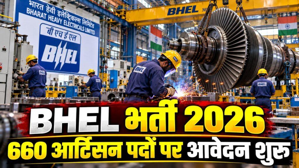 BHEL भर्ती 2026 — 660 आर्टिसन पदों पर आवेदन शुरू