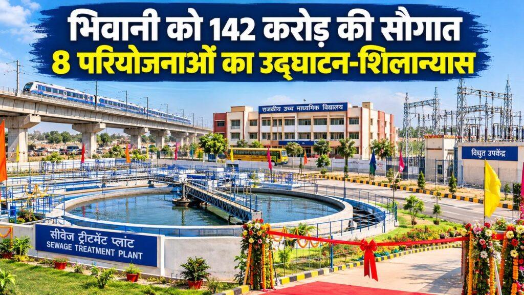 हरियाणा में भिवानी को 142 करोड़ की विकास परियोजनाएं