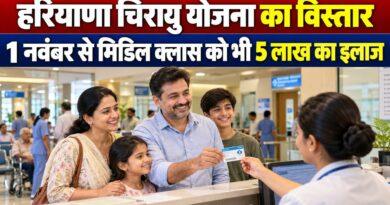 हरियाणा चिरायु योजना विस्तार मध्यम वर्ग कैशलेस इलाज