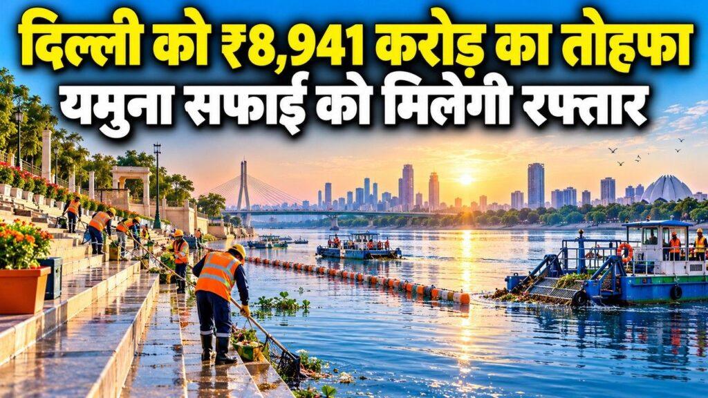 दिल्ली में ₹8,941 करोड़ की 43 परियोजनाओं का तोहफा: यमुना सफाई को रफ्तार