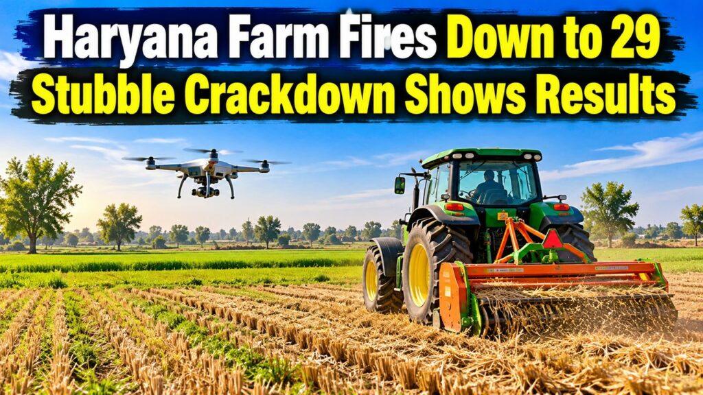 Haryana Farm Fires Down to 29 Stubble Crackdown Shows Results