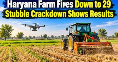 Haryana Farm Fires Down to 29 Stubble Crackdown Shows Results