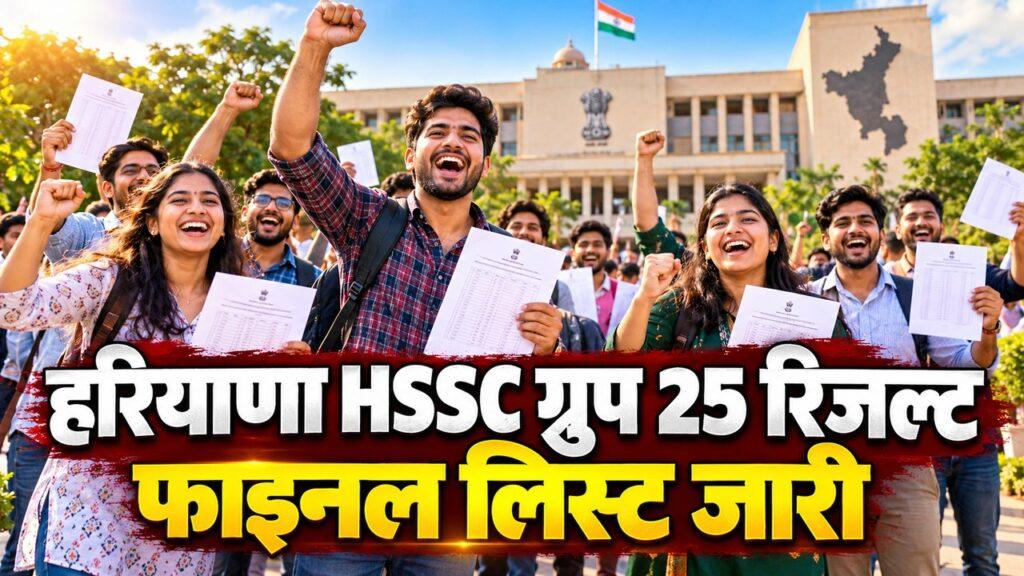 हरियाणा HSSC ग्रुप 25 रिजल्ट