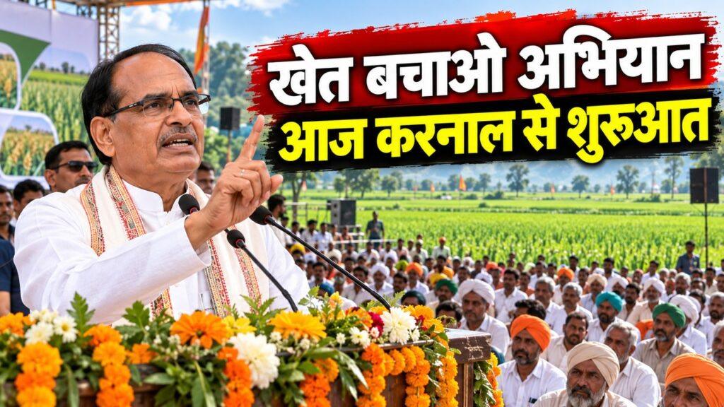खेत बचाओ अभियान रबी 2026 करनाल से शुरुआत