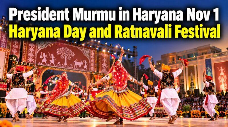 President Murmu in Haryana Nov 1 / Haryana Day and Ratnavali Festival