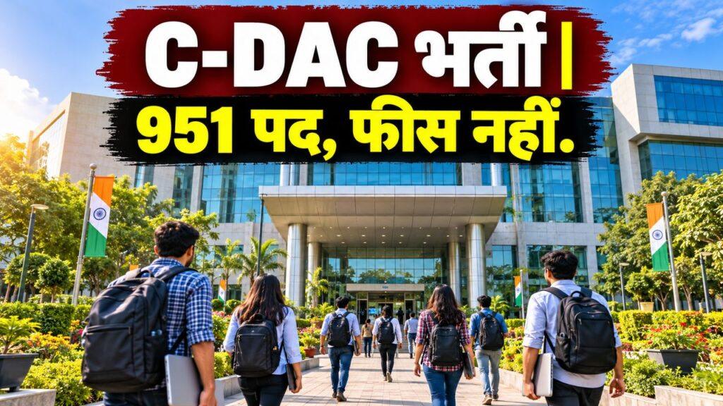 C-DAC भर्ती 951 पद, फीस नहीं