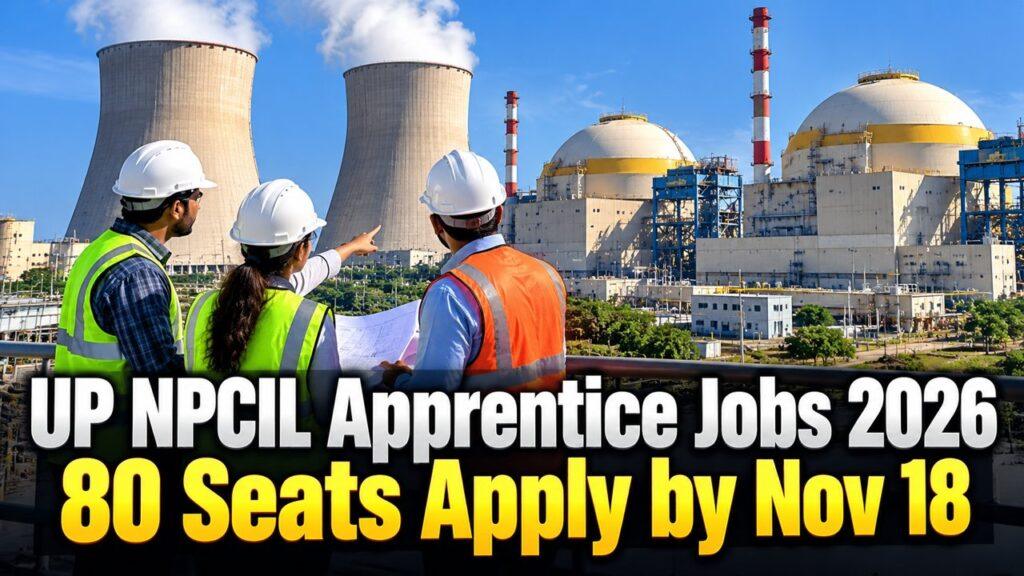 UP NPCIL Apprentice Jobs 2026 80 Seats Apply by Nov 18