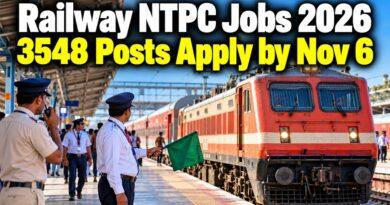 India RRB NTPC Graduate Recruitment 2026 3548 Posts