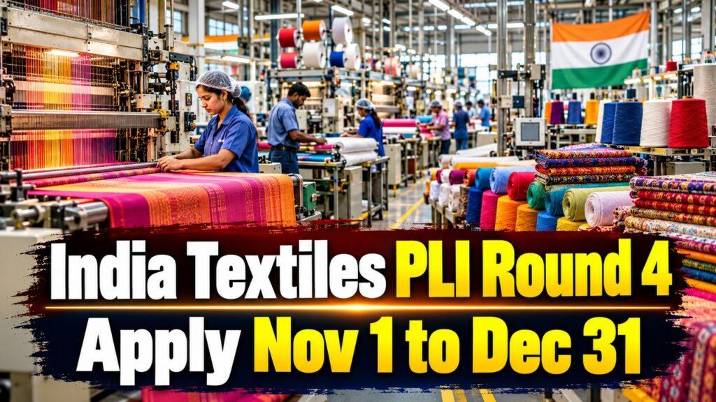 India Textiles PLI Round 4 Applications November 1