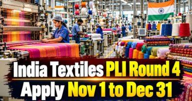India Textiles PLI Round 4 Applications November 1
