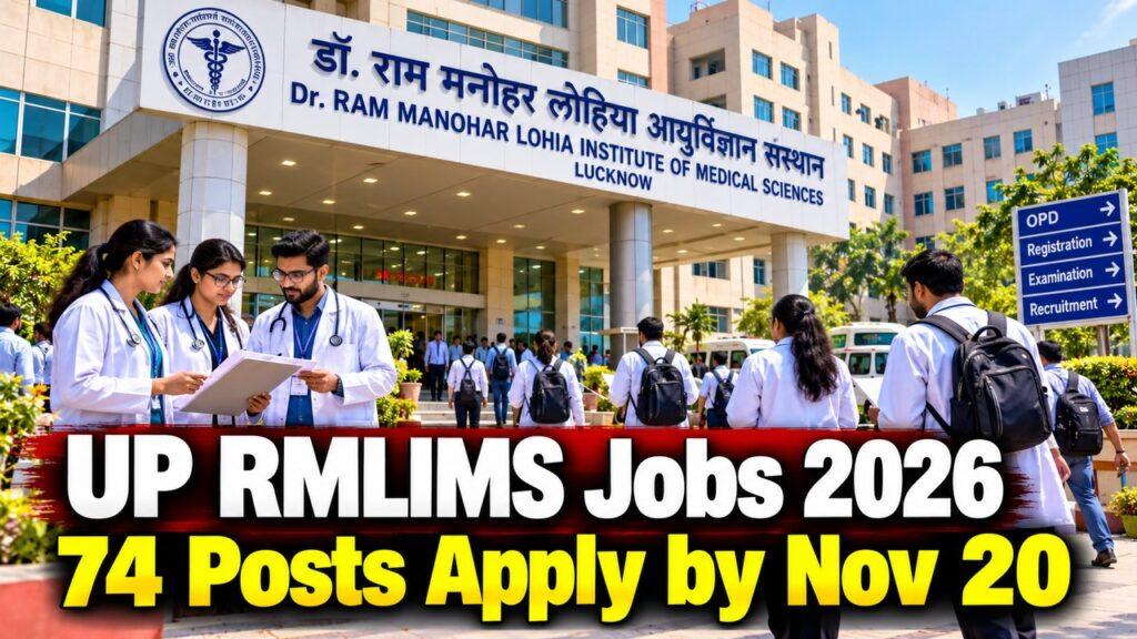 UP RMLIMS Lucknow Recruitment 2026 74 Non-Teaching Posts